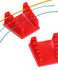 Two Pack Silicone Soldering Stand With Five Slot Magnetic Wire Holder And Soldering Iron Clamp, red ABS, holding colored wires