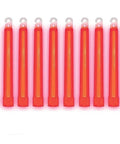 Red 6 Inch Industrial Grade Light Sticks Pack Of 10 Ultra Bright Glow Sticks With 12 Hour Duration For Worksite Emergency Lighting No Electricity Needed arranged in a row