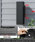 Vinyl Siding Mounting Blocks With Built In Electrical Box Kit For 1/2 Inch Lap Double And 4 Inch Siding, Black Outdoor Mounting Plate Set, Weatherproof Durable Siding Mounting Plate With Textured Paintable Finish For Exterior Fixtures on gray siding