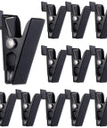 12 Pack Black Metal Slatwall Clips For 2 Inch Slatwall Accessories, Heavy Duty Garage Storage Clips, Commercial Slat Wall Clip For Clothing And Accessories