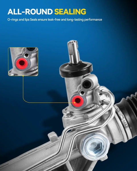 Close-up of seals on Hydraulic Rack And Pinion Steering Assembly For Ford F-150 2009-2010 And Lobo OE 22-2038