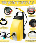 Sotikarery 3000W Heavy Duty High Pressure Steam Cleaner with adjustable size, ergonomic design, and 3.5L water tank.