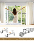 Decorative Curtain Rod With Birdcage Finial Design, Adjustable 28 To 48 Inch Length, supporting drapes in living room