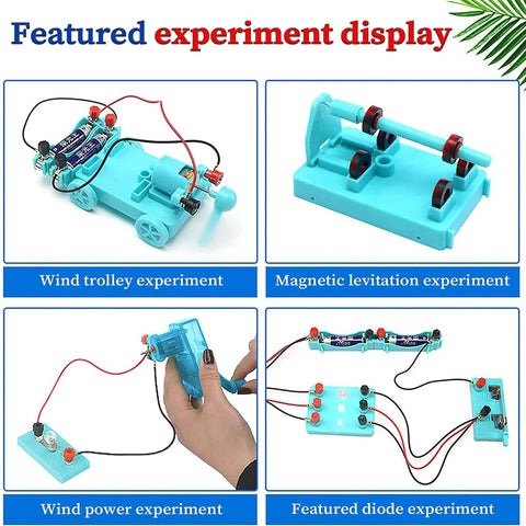 Electricity And Magnetism Kit For Students Hands On Physics Circuit Lab Kid Friendly with wind and magnetic levitation experiments