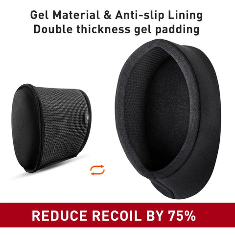 Slip On Recoil Pad Gel Filled Black Two Pack M L Fits Most Rifles And Shotguns Reduces Felt Recoil Up To Seventy Percent