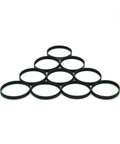 Pack of 10 black Endless GT2 Timing Belt 260mm Length 130 Teeth 2mm Pitch 9mm Width Synchronous Closed Loop Belt arranged in triangle