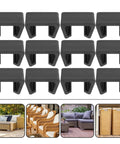Patio Furniture Clips And Sofa Connectors 12 Pack Rattan And Wicker Chair Clamps With 6cm Slot for Outdoor Sectional