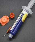 10ML Blue UV Solder Mask Kit With Needle And Push Tool For PCB BGA Paint Prevent Corrosion And Arcing Soldering Paste