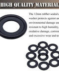 10 Pack M12 Drain Plug Gasket Rubber Crush Washers For Engine Oil Pan Seal Fits Chevy GMC Ford Durable Rubber Washers For GM 12616850 3536966 14079550 323429, 12mm rubber washer pack