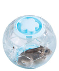 Dwarf Hamster Ball 5.1 Inch With Football Design Durable Running Ball Blue Featuring Hamster Inside