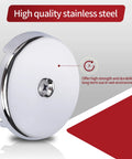 One Hole Bathtub Overflow Faceplate Featuring Hella Tough Chrome Finish, round design, stainless steel, used for tub drain upgrade.