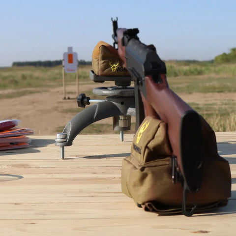 Rifle on Adjustable Front Shooting Rest for Rifle and Outdoor Hunting, Rock Solid Gun Rest With 7.25 To 10.85 Inch Height