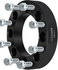 Close-up of a 4Pcs Beefed Up Wheel Adapters Kit 8x6.5 To 8x180 1.5 Inch Spacers With 14x1.5 Lug Studs for Silverado