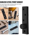 Heavy Duty 360 Degree Stainless Steel Pivot Hinge For Wood Doors And Bookcases Hidden Offset Invisible Door Hardware