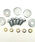 Hardcore 3/4 Inch Go Kart Clutch Bolt Kit For Predator Engines And Minibike With Lock Washers Straight Swap Fit For 10 Or 12 Teeth Engines 5 Piece Set hardware with bolts, washers and locking washers.