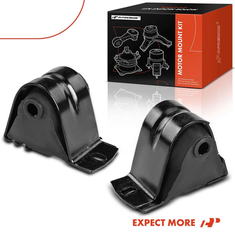 Two Piece Front Engine Motor Mount Set For Jeep Wrangler 1991-1995, Cherokee 1987-2001, Comanche 1987-1992, Wagoneer 1987-1990