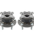 Rear Left And Right Wheel Bearing And Hub Assembly For Mazda 3 2.5L AWD 2019 Through 2025 And CX 30 2.5L AWD 2020 Through 2025 Premium Replacement With Sealed Bearings For Smooth Quiet Reliable Drivetrain Performance, showing the front view of two hub assemblies with sealed bearings and mounting bolts.