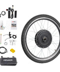 Dope 26 Inch Front Wheel Electric Bike Conversion Kit 48V 1200W Hub Motor With Three Mode Controller PAS Twist Throttle