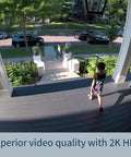 Pro 4 Spotlight Camera 1 Pack Wireless Home Security With 2K HDR Video Color Night Vision view from porch