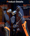 Three Size Grommet Tool Kit With Interchangeable Dies Half Inch Quarter Inch Three Eighths Inch Eyelet Setting Tool details