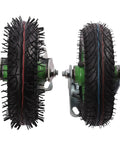 Eight Inch Pneumatic Caster Wheels Heavy Duty Rubber Inflatable Tires four piece set with two rigid and two swivel wheels.