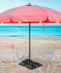 Two Pack 65Lb Fillable Sand Bags For Umbrella Bases, Heavy Duty 1680D Oxford With Inner Pouch, Weatherproof Black Bags on beach