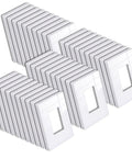 40 Pack Mid Size Screwless Outlet Covers Wall Plates 1 Gang Gloss Snow White Decorative USWP6 Midsize 4.88 By 3.11 Inches