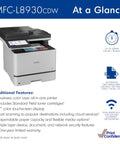 Color Laser All In One Printer With Duplex Printing, Scan And Copy, Fast 33 Pages Per Minute, Budget Friendly Per Page Printing, Compact Durable Design, Advanced Security Features For Busy Offices.