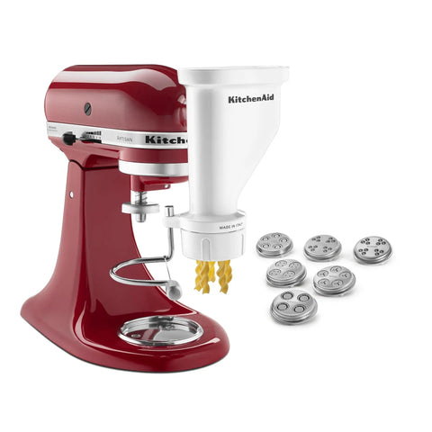 Gourmet Pasta Press Attachment For Stand Mixers With 6 Interchangeable Plates Create Fresh Pasta At Home Like Spaghetti Fettuccine And More