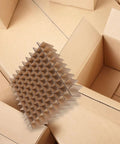 Two Pack Corrugated Cardboard Dividers For Kitchen Gear And Mugs, Reusable Shock Absorbing Paper Inserts With Khaki Kraft Paper, Lightweight Protective Packaging, Custom Fit Interlocking Grid Dividers For Shipping And Storage, inside carton