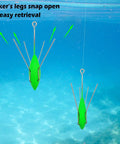 Five Piece Sputnik Sinker Weights For Saltwater Surf Casting And Catfishing, Heavy Duty Long Tail Spider Sinkers, underwater view