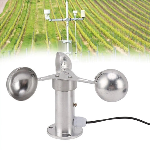 Pro Grade Wind Speed Sensor Anemometer With 8m Cable Lightweight Aluminum Alloy Build 360 Degree Wind Speed And Direction Measurement For Power Plants And Meteorology Monitoring Top Notch Performance, installed in vineyard field