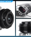 Straight Up Solid Air Conditioning AC Compressor With Clutch Clean Swap For Chevrolet Cruze 1.4L close-up of clutch and electrical connector.
