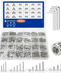 880 Piece Stainless Steel Hex Nuts Bolts And Washers Set For Home DIY Projects M2 M3 M4 M5 Metric Assortment Kit With Smooth Threads And Durable Hardware For Quick Fixes And Strong Fastening, organized case