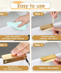 Installation steps for Gold Edge Finger Cabinet Pulls 3.15 Inch Aluminum Drawer Handles Set of 5 for Cabinets and Cupboards