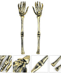 Golden Skeleton Hands For Halloween Yard Decor 2 Pack Realistic Outdoor Skeleton Hands Stakes 12.6 By 2.8 Inch, detailed product view.
