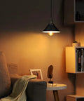 Plug In Pendant Light Dual Pack Farmhouse Chic Industrial Swag Lamp With 15Ft Cord Black Exterior White Interior Shade Retro Copper Accents