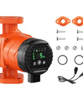 Top Shelf Cast Iron Hot Water Recirculation Pump, 16 Gpm Flow, Dead Quiet Operation, Inline Check Valve, Straightforward Setup For Dependable Home Heating Systems with accessories.