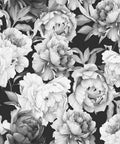 Black And White Peonies Watercolor Floral Wallpaper Mural Dope Look For Bedroom And Living Room Not Peel And Stick 141 X 96 Inches