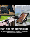 Kickass Rugged Android 14 Tablet With 11 Inch Crisp 90Hz Screen And Massive Storage displayed with 360° ring stand on desk.
