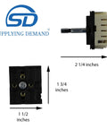 DG44-01002A 2087510 Electric Range Infinite Control Switch Replacement For Dual Surface Elements Fits Model Specific Ranges 240V 15A Energy Regulator AP4337066 PS4240803 Easy Install, black beige switch, 1 3/4 x 1 1/2 inches