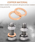 Top Notch Solid Copper M27 Flat Washers 4 Pack Heavy Duty Rust Free Sealing Gasket Rings For Screws Bolts And Nuts on bolts