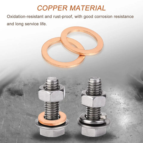 Top Notch Solid Copper M27 Flat Washers 4 Pack Heavy Duty Rust Free Sealing Gasket Rings For Screws Bolts And Nuts on bolts