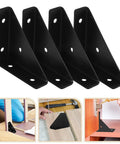 Triangle Corner Brace Set Of 12 Cold Rolled Steel Right Angle Brackets For Furniture Beds Shelves And Office shown in use