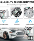 Kickin Cold Air AC Compressor With Clutch Assembly For Honda Civic Acura Ilx showing high-quality aluminum material, durable design.