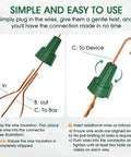 Installation guide for Winged Ground Wire Connector Nuts With Hole, Spring Loaded Wire Nuts For Safe Electrical Connections