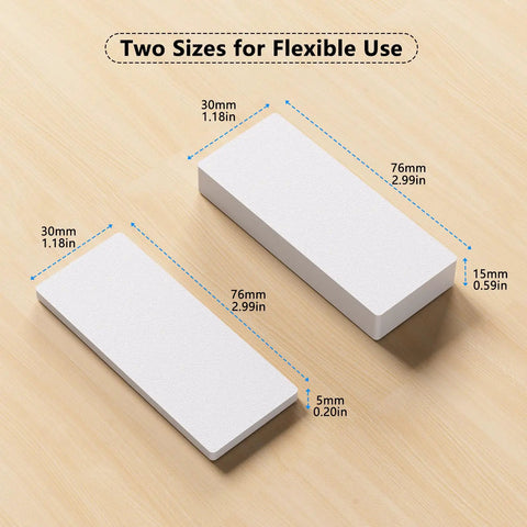 Headboard Wall Protectors And Anti Vibration Pads For Beds And Furniture, EVA Foam Cushions, 15mm and 5mm thick, two sizes shown