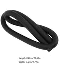 Pro Level Black Foam Backer Rod For Rock Solid Gap Sealing And Expansion Joint Filler With Heavy Duty Closed Cell Structure, 200cm length.