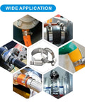 66-Piece Adjustable Stainless Steel Hose Clamp Set With 1/4 To 1-1/2 Inch Range Worm Gear Clamps, wide application examples