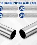 All In One 2.5 Inch Exhaust Pipe Kit with 8 Mandrel Bend Tubes 16GA Mild Steel features and benefits overview